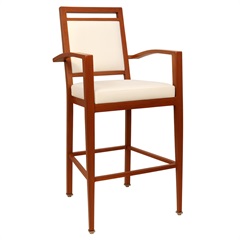 Baxter Wood-Look Metal Barstool